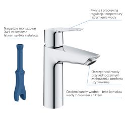 Grohe Start bateria umywalkowa stojąca QuickFix chrom 24204002