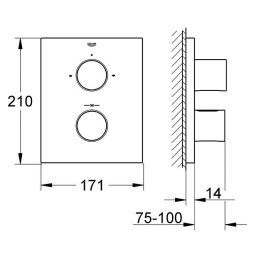 Grohe Grohtherm F bateria wannowo-prysznicowa podtynkowa termostatyczna chrom 27618000