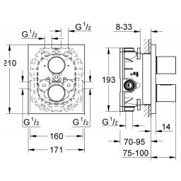 Grohe Grohtherm F bateria wannowo-prysznicowa podtynkowa termostatyczna chrom 27618000