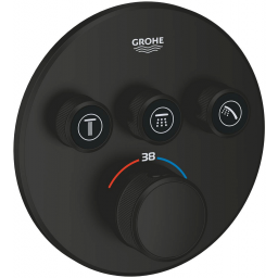 Grohe Grohtherm SmartControl bateria wannowo-prysznicowa podtynkowa z termostatem czarny mat 291212430
