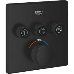 Grohe Grohtherm SmartControl bateria wannowo-prysznicowa podtynkowa z termostatem czarna 291262430