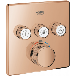 Grohe Grohtherm SmartControl bateria wannowo-prysznicowa podtynkowa z termostatem Warm Sunset 29126DA0