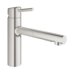 Grohe Concetto bateria kuchenna stojąca z wyciąganą wylewką stal nierdzewna 30273DC1