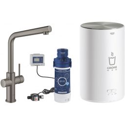 Grohe Red bateria kuchenna z bojlerem stojąca Brushed Hard Graphite grafit/szary 30327AL1