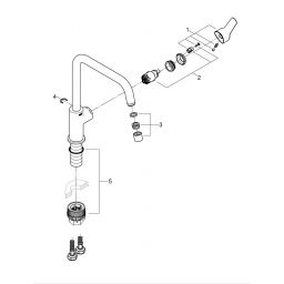 Grohe Start bateria kuchenna stojąca QuickFix stal nierdzewna 30470DC0