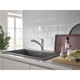 Grohe Start bateria kuchenna stojąca QuickFix z wyciąganą wylewką stal nierdzewna 30531DC1