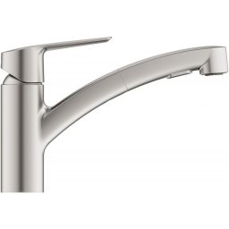 Grohe Start bateria kuchenna stojąca QuickFix z wyciąganą wylewką stal nierdzewna 30531DC1