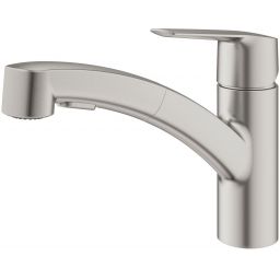 Grohe Start bateria kuchenna stojąca QuickFix z wyciąganą wylewką stal nierdzewna 30531DC1