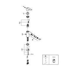 Grohe Start bateria bidetowa stojąca chrom 32281002