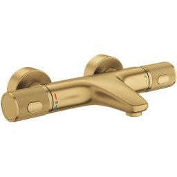 Grohe Precision Feel bateria wannowo-prysznicowa ścienna z termostatem Brushed Cool Sunrise 34788GN0