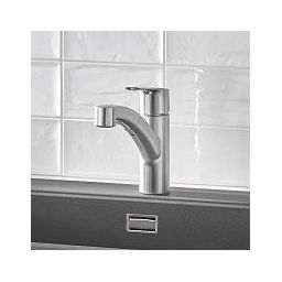 Grohe Start bateria kuchenna stojąca QuickFix z wyciąganą wylewką stal nierdzewna 30531DC1