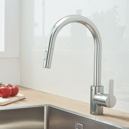 Grohe Feel bateria kuchenna stojąca stal 31486DC1