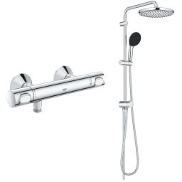 Grohe Precision Flow bateria prysznicowa ścienna termostatyczna z zestawem prysznicowym Vitalio Start System 250 chrom ( 26680001, 34840000)