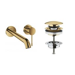 Zestaw Grohe Essence New bateria umywalkowa podtynkowa z korkiem Cool Sunrise  (19967GL1, 65807GL0)