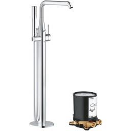 Zestaw Grohe Essence bateria wannowo-prysznicowa wolnostojąca kompletna chrom (23491001, 45984001)