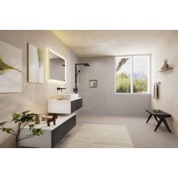 Hansgrohe Raindance Alive Q zestaw prysznicowy ścienny termostatyczny z deszczownicą czarny chrom szczotkowany 24591340