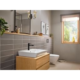 Hansgrohe Rebris E bateria umywalkowa stojąca czarny mat 72589670