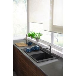 Hansgrohe S 51 zlewozmywak granitowy 74,5x41,5 cm kamienny szary 43314290