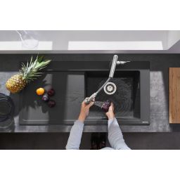 Hansgrohe S 51 zlewozmywak granitowy 74,5x41,5 cm kamienny szary 43314290