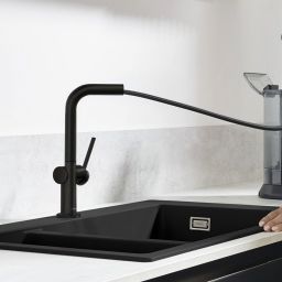 Hansgrohe Talis M54 bateria kuchenna stojąca czarny mat 72808670