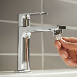 Hansgrohe Rebris E bateria umywalkowa stojąca chrom 72559000