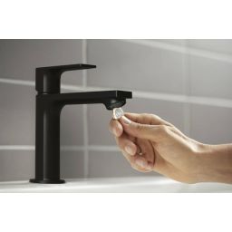 Hansgrohe Rebris E bateria umywalkowa stojąca czarny mat 72560670