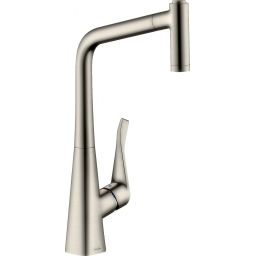 Hansgrohe Metris M71 bateria kuchenna stojąca stal szlachetna finish 73801800