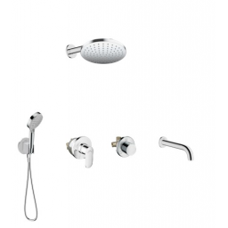 Zestaw Vernis Blend komplet wannowo-prysznicowy podtynkowy z deszczownicą chrom (26277000, 27809000, 71663000, 15932000, 15930180, 26888000, 26340000, 28272000, 71420000)
