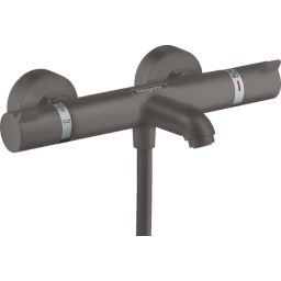 Hansgrohe Ecostat Comfort bateria wannowo-prysznicowa ścienna termostatyczna czarny chrom szczotkowany 13114340