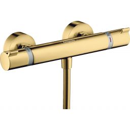Hansgrohe Ecostat Comfort bateria prysznicowa ścienna termostatyczna złoty optyczny polerowany 13116990