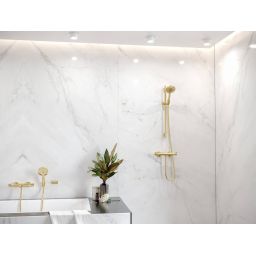 Hansgrohe Ecostat Comfort bateria prysznicowa ścienna termostatyczna złoty optyczny polerowany 13116990