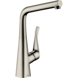 Hansgrohe Metris M71 bateria kuchenna stojąca stalowa 14822800