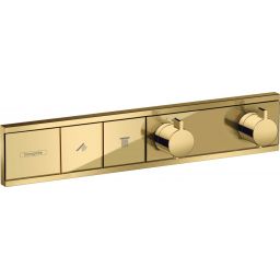 Hansgrohe RainSelect bateria wannowo-prysznicowa podtynkowa termostatyczna złoty optyczny polerowany 15380990