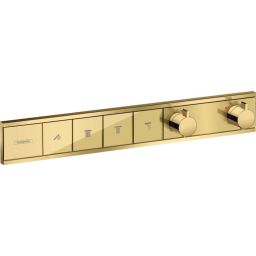 Hansgrohe RainSelect bateria wannowo-prysznicowa podtynkowa termostatyczna złoty optyczny polerowany 15382990