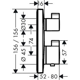 Hansgrohe Ecostat Square bateria wannowo-prysznicowa podtynkowa termostatyczna czarny mat 15714670