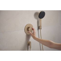 Hansgrohe Ecostat Comfort S bateria wannowo-prysznicowa podtynkowa termostatyczna brąz szczotkowany 33715140