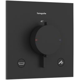 Hansgrohe Ecostat Comfort E bateria wannowo-prysznicowa podtynkowa termostatyczna czarna 33716670