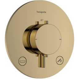 Hansgrohe Ecostat Comfort S bateria wannowo-prysznicowa podtynkowa termostatyczna złoty optyczny polerowany 33718990
