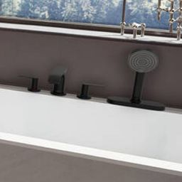 Hansgrohe Vivenis bateria nawannowa 4-otworowa czarny mat 75444670