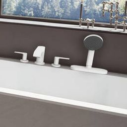 Hansgrohe Vivenis bateria nawannowa 4-otworowa biały mat 75444700