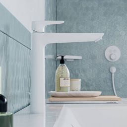 Hansgrohe Talis E bateria umywalkowa stojąca wysoka EcoSmart biały mat 71716700