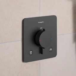 Hansgrohe Ecostat Comfort Q bateria wannowo-prysznicowa podtynkowa termostatyczna czarny chrom szczotkowany 33713340