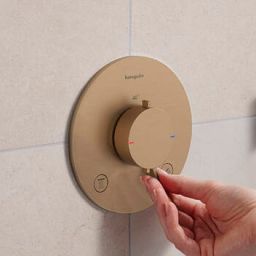 Hansgrohe Ecostat Comfort S bateria wannowo-prysznicowa podtynkowa termostatyczna brąz szczotkowany 33715140