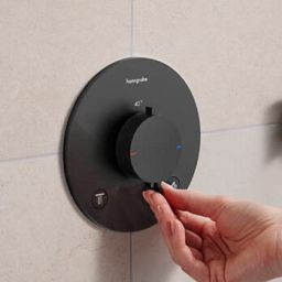 Hansgrohe Ecostat Comfort S bateria wannowo-prysznicowa podtynkowa termostatyczna czarny chrom szczotkowany 33715340