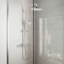 Hansgrohe Vernis Blend zestaw prysznicowy ścienny termostatyczny z deszczownicą chrom 26089000