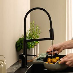 Hansgrohe Talis Select M54 PowderSpray bateria kuchenna stojąca czarna 72861670