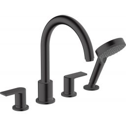 Hansgrohe Vernis Blend bateria nawannowa 4-otworowa czarny mat 71456670