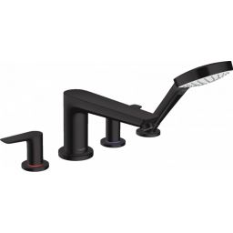 Hansgrohe Talis E bateria wannowo-prysznicowa 4-otworowa czarny mat 71748670