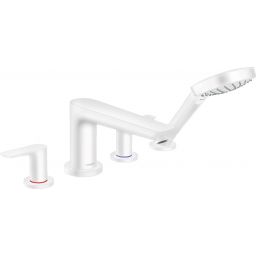 Hansgrohe Talis E bateria wannowo-prysznicowa 4-otworowa biały mat 71748700