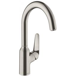 Hansgrohe Focus M42 bateria kuchenna stojąca stal 71802800